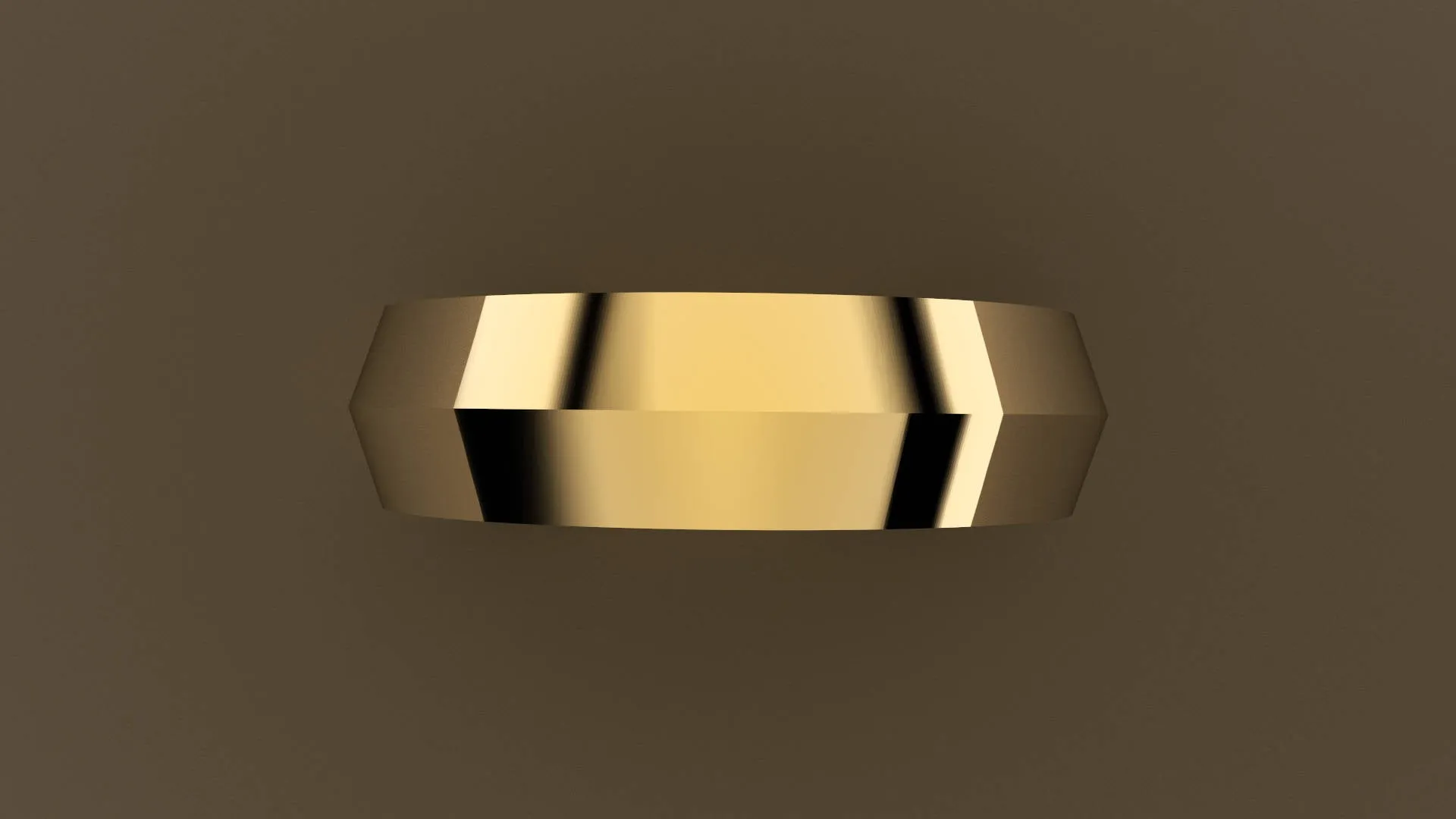 Polished Yellow Gold 6mm Knife Edge Wedding Band