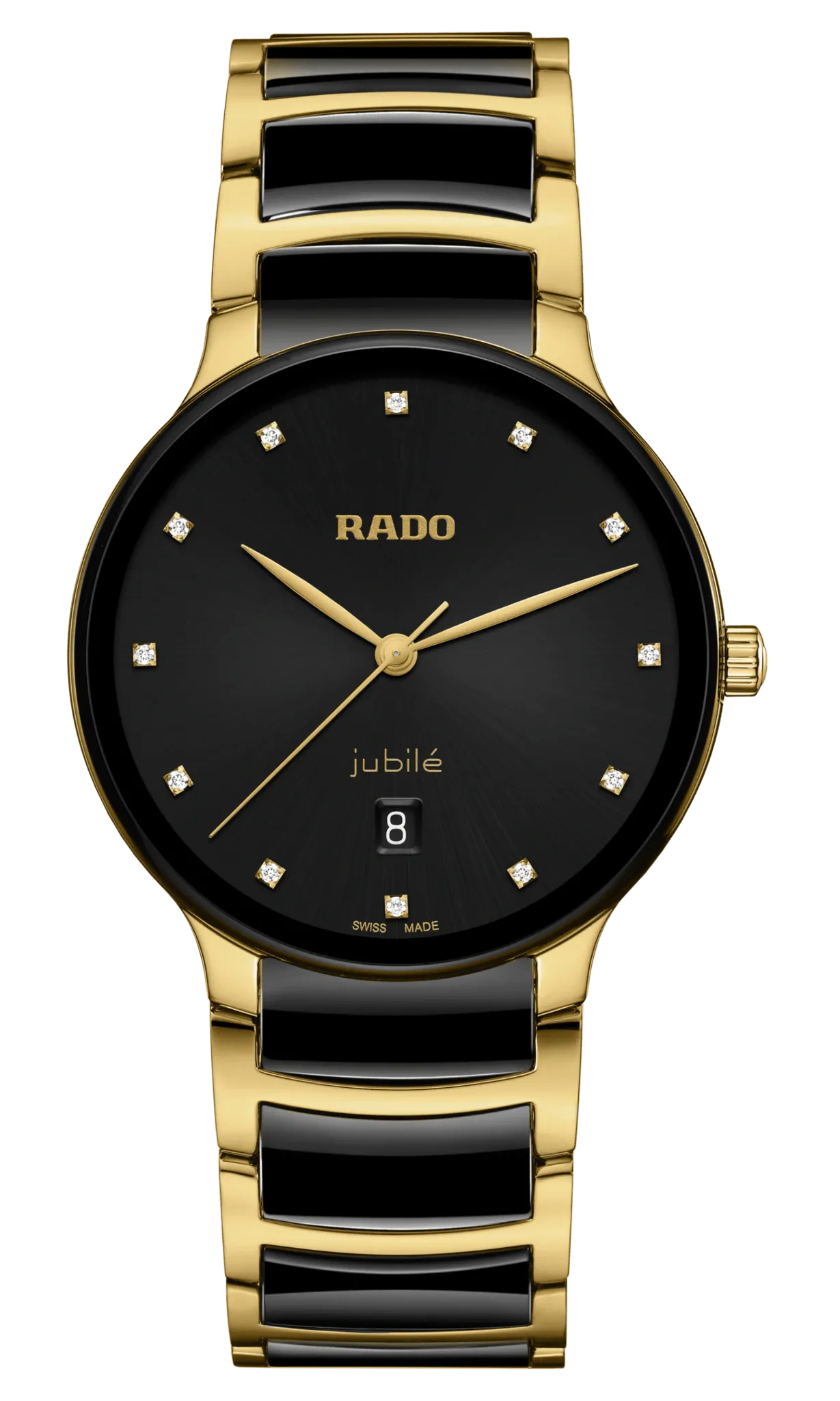 RADO Centrix Diamonds 39.5mm Gold-Black Men's Watch R30022742