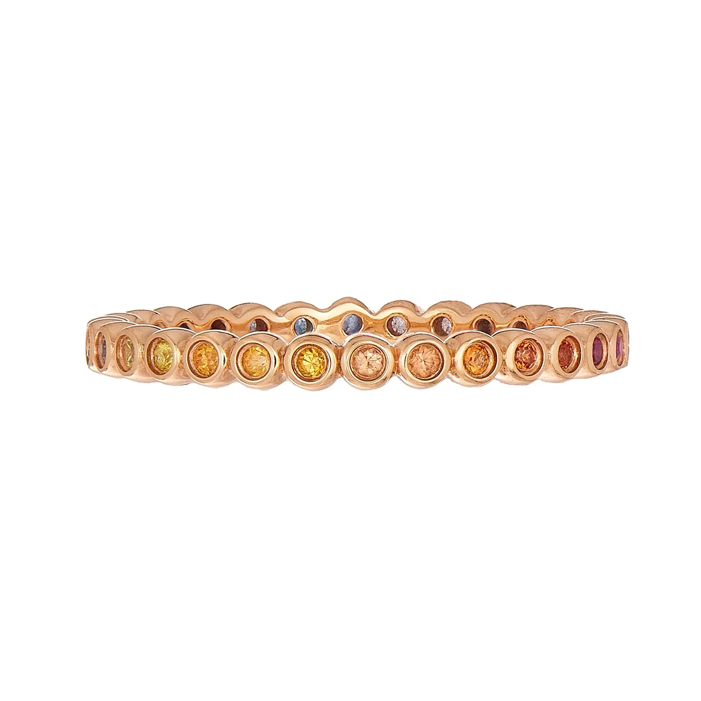 Rainbow Sapphire Mini Bezel Band