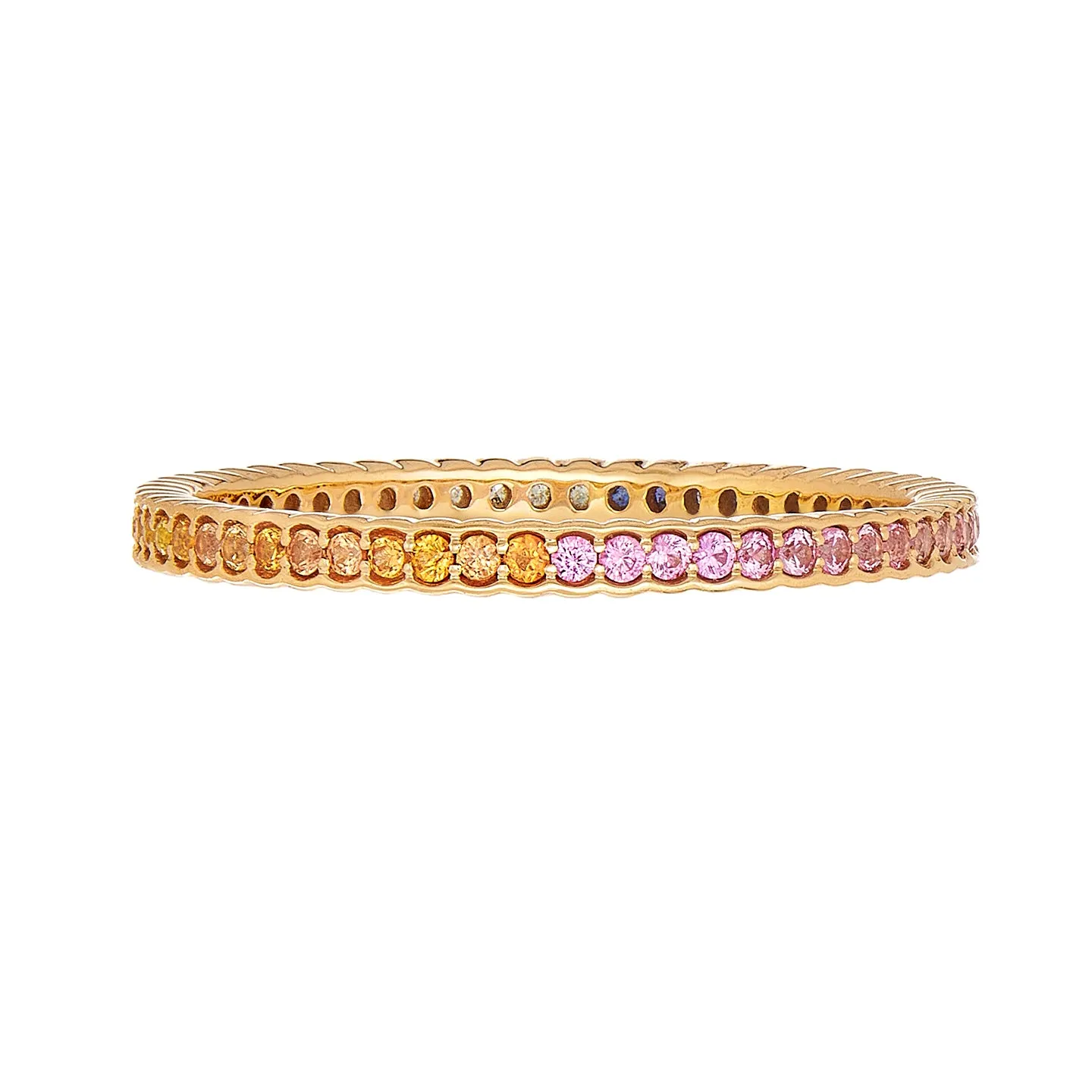 Rainbow Sapphire Scallop Band