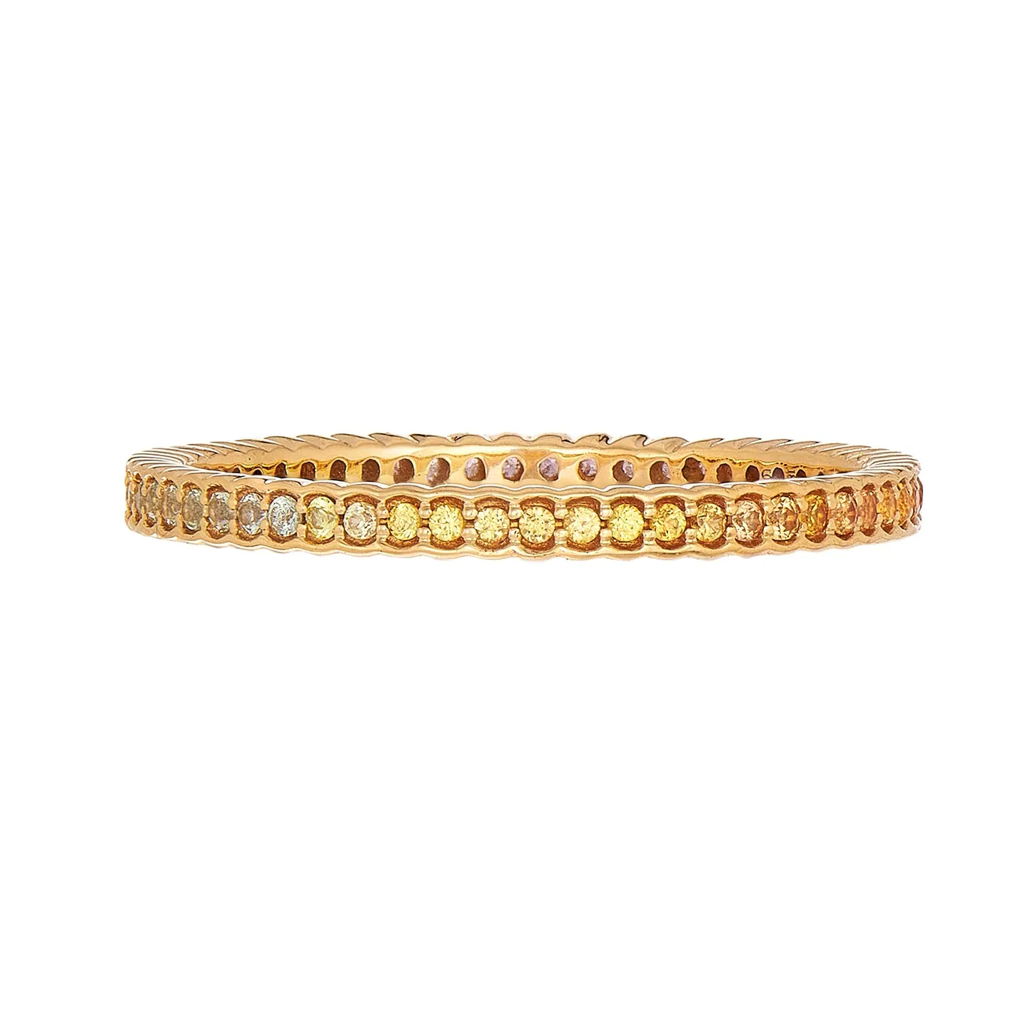 Rainbow Sapphire Scallop Band