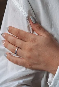 Real Blue square Sapphire diamond ring