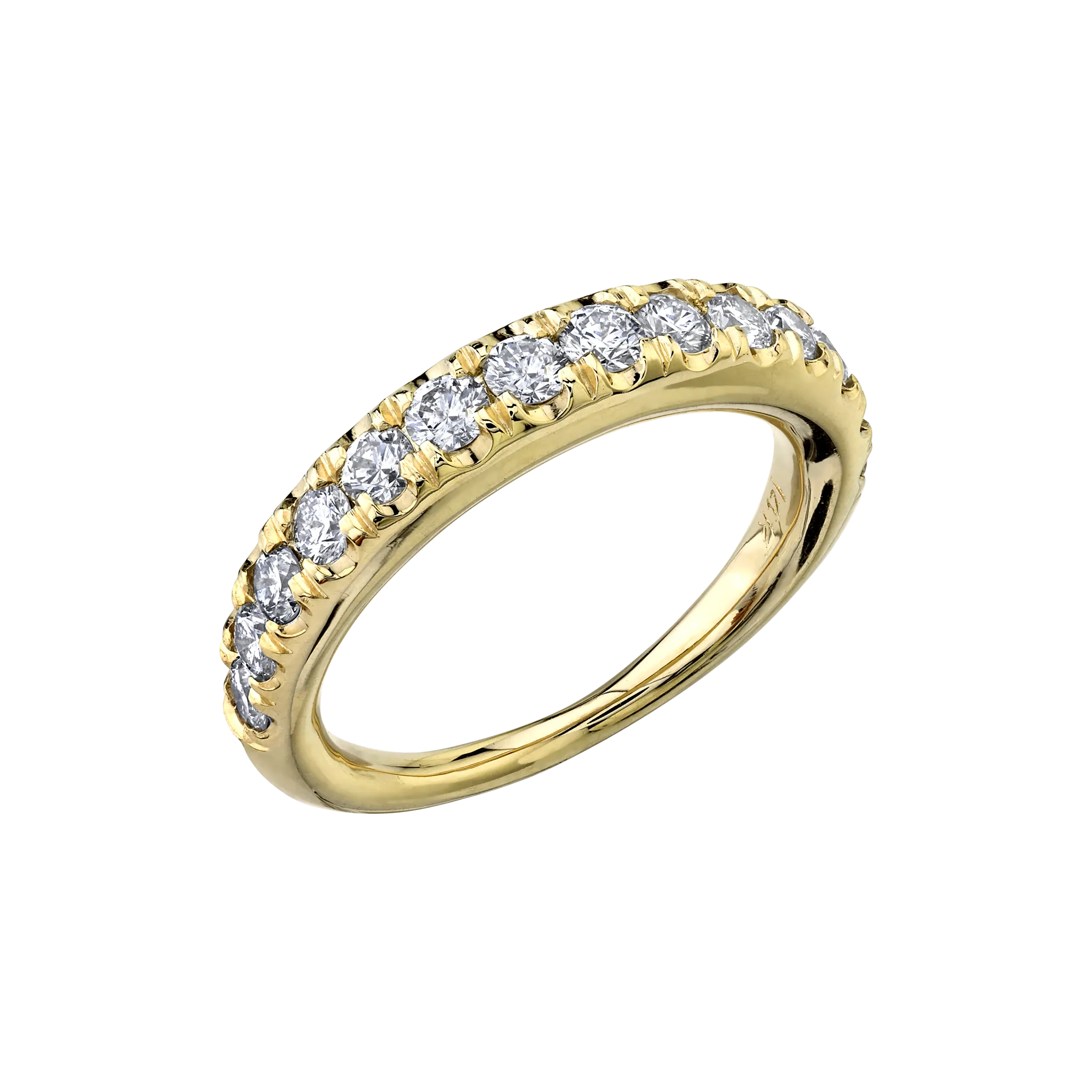 Rising Tusk Ring with Ascending French Cut Diamonds