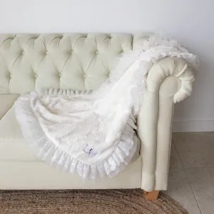 Romantic Dog Blanket in Ivory (Custom Drop Ship)