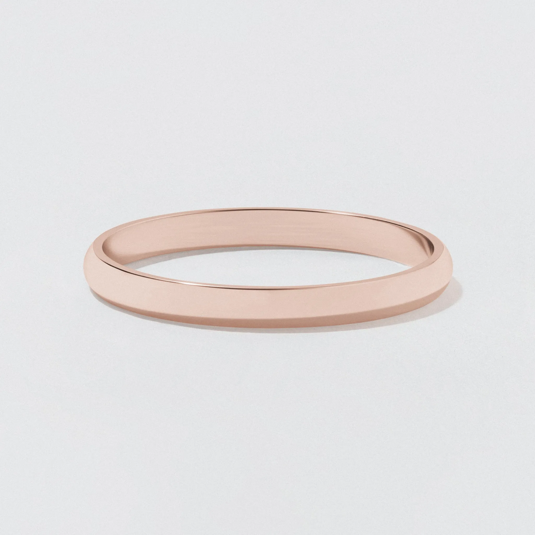Rose Gold Classic Wedding Band - Polished 2mm