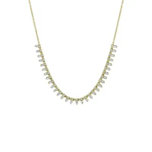 Shy Creation Multi Baguette Diamonds Necklace