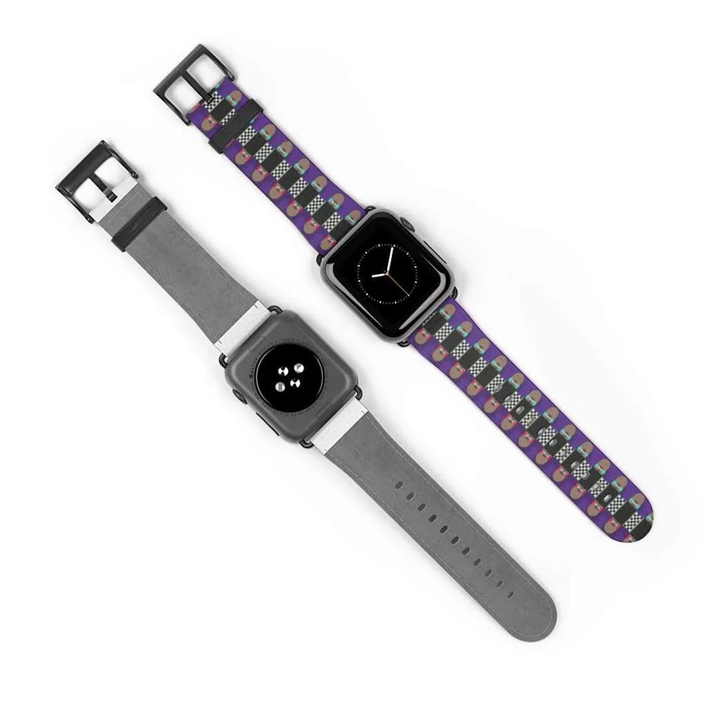 Skateboard Bandolier Apple Watch Band Signature Purple