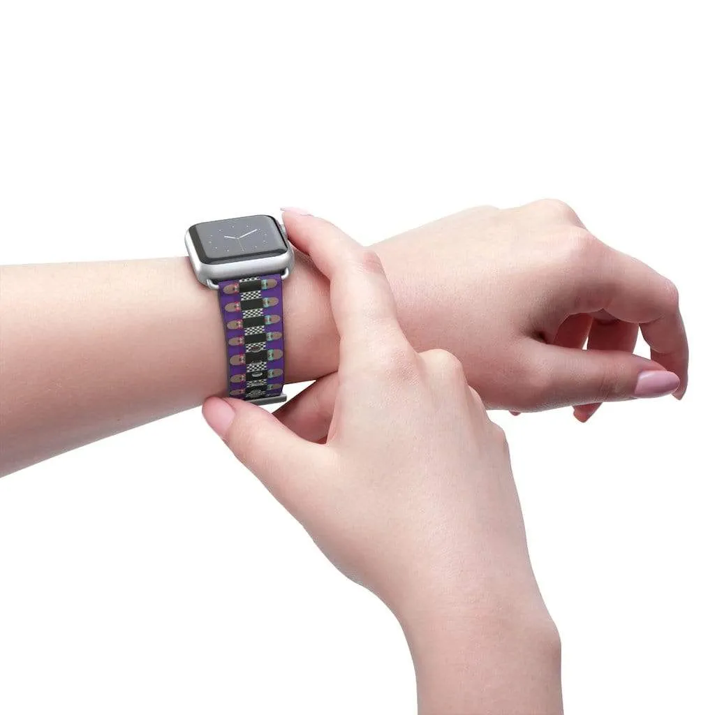 Skateboard Bandolier Apple Watch Band Signature Purple