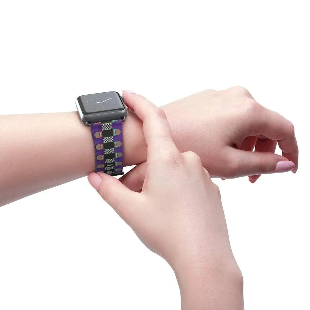 Skateboard Bandolier Apple Watch Band Signature Purple