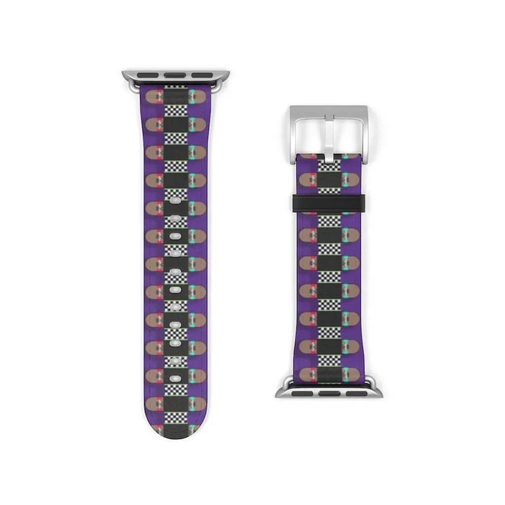 Skateboard Bandolier Apple Watch Band Signature Purple