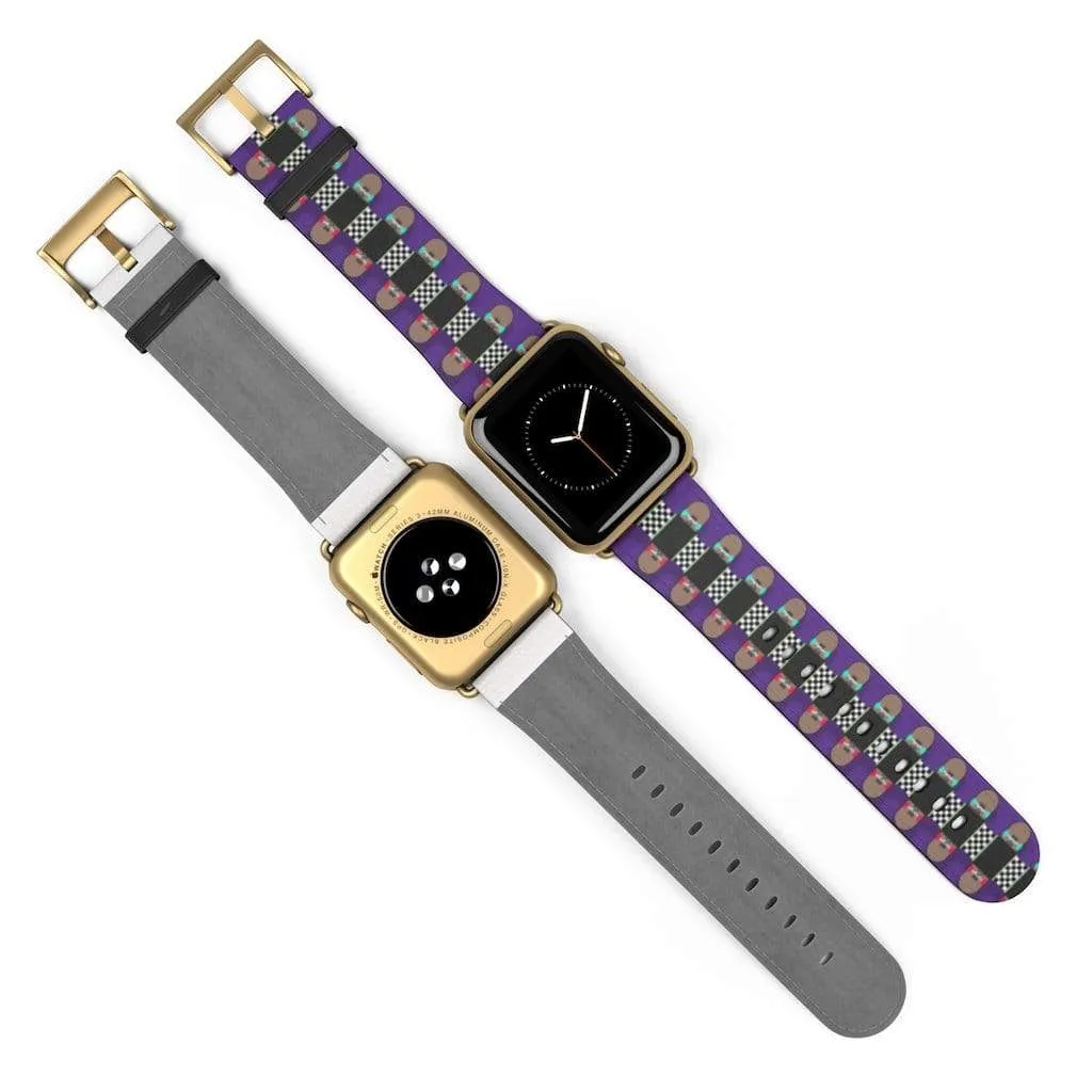 Skateboard Bandolier Apple Watch Band Signature Purple