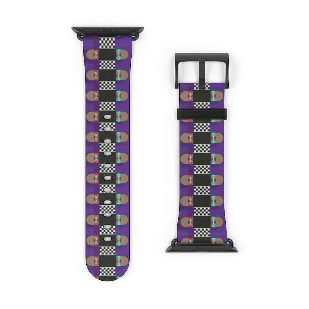 Skateboard Bandolier Apple Watch Band Signature Purple