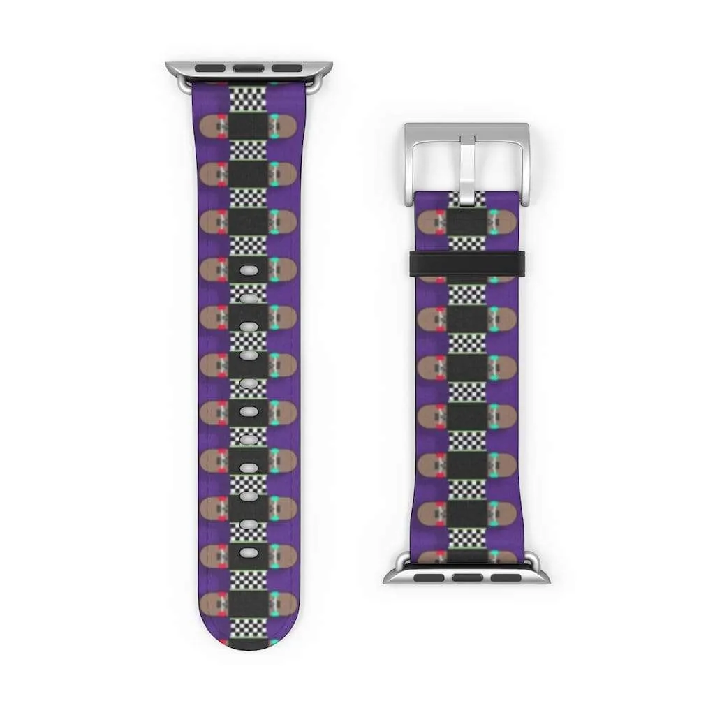 Skateboard Bandolier Apple Watch Band Signature Purple