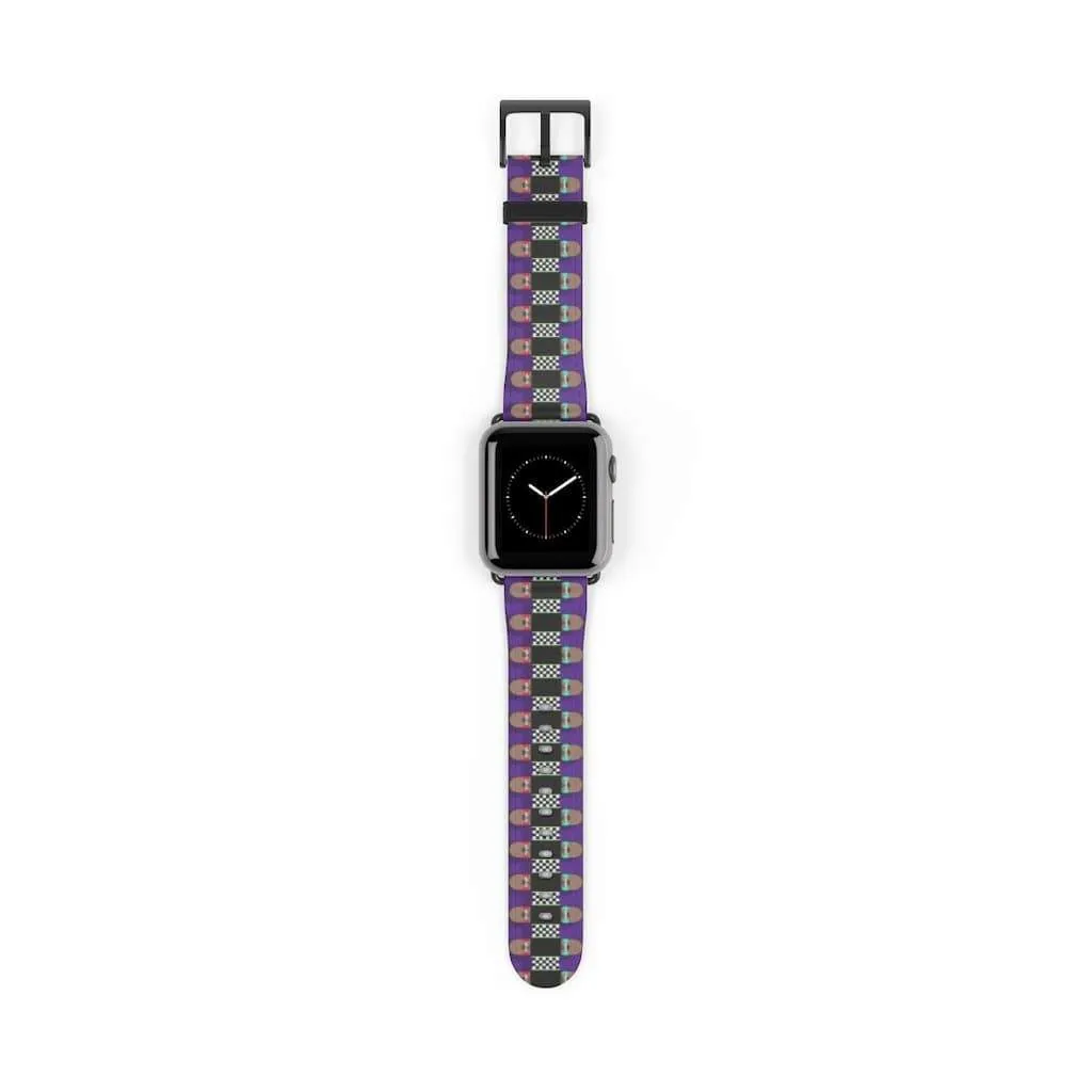 Skateboard Bandolier Apple Watch Band Signature Purple