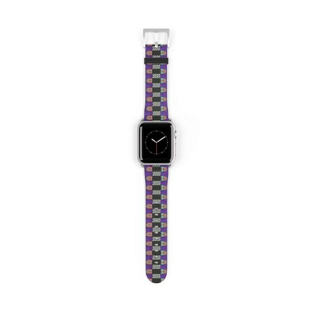 Skateboard Bandolier Apple Watch Band Signature Purple