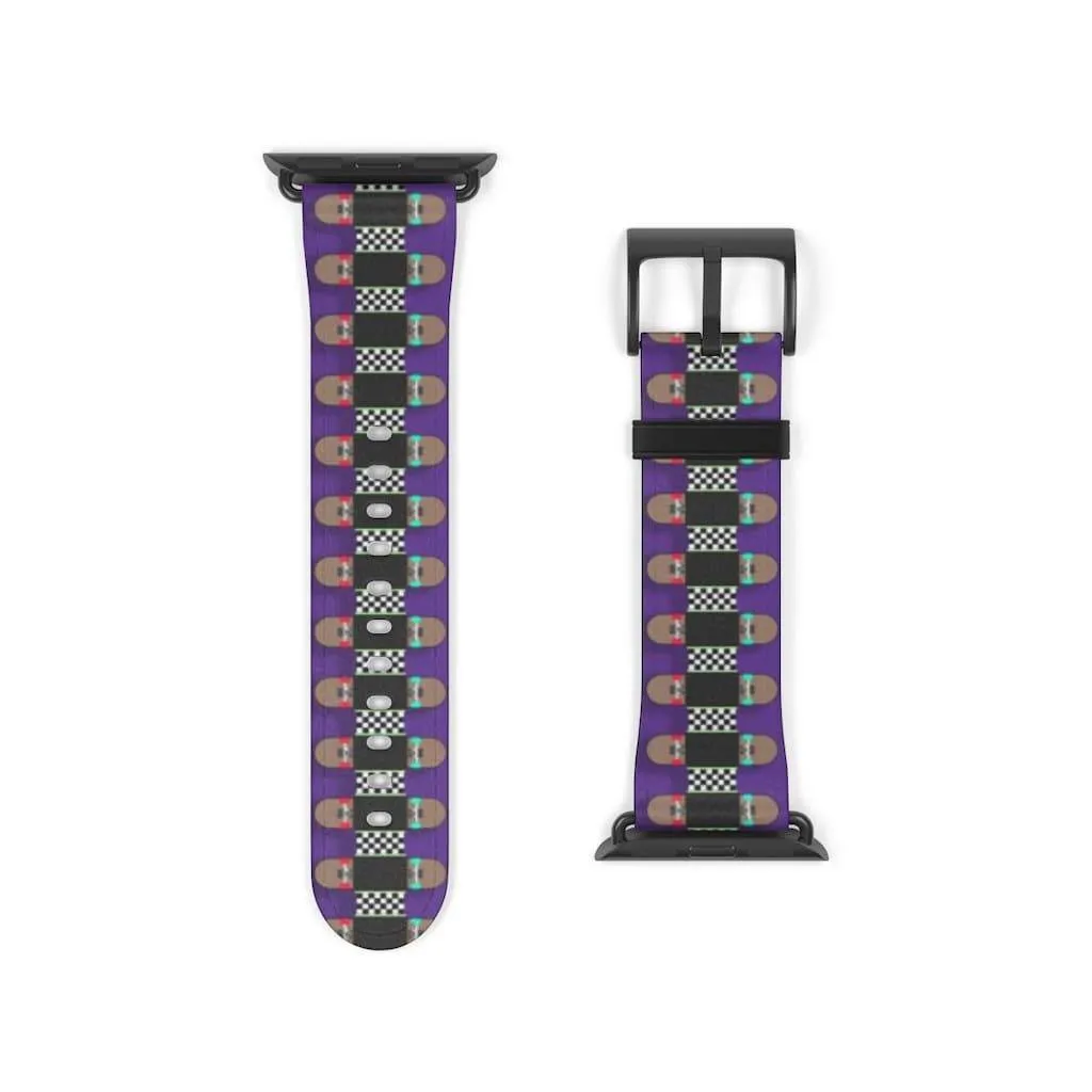 Skateboard Bandolier Apple Watch Band Signature Purple