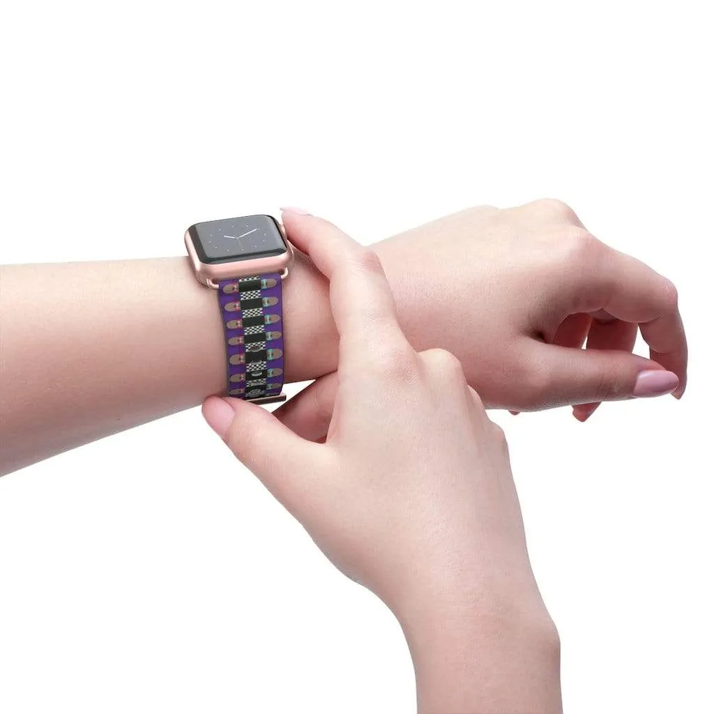 Skateboard Bandolier Apple Watch Band Signature Purple