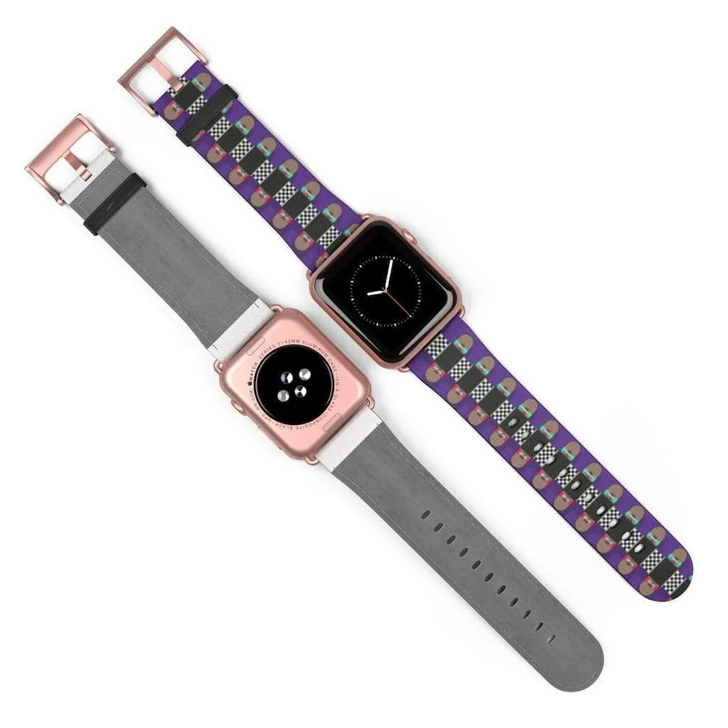 Skateboard Bandolier Apple Watch Band Signature Purple