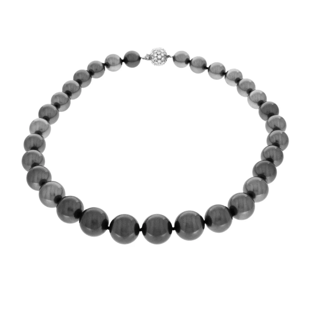 South Sea Pearls Pavé Diamond Necklace