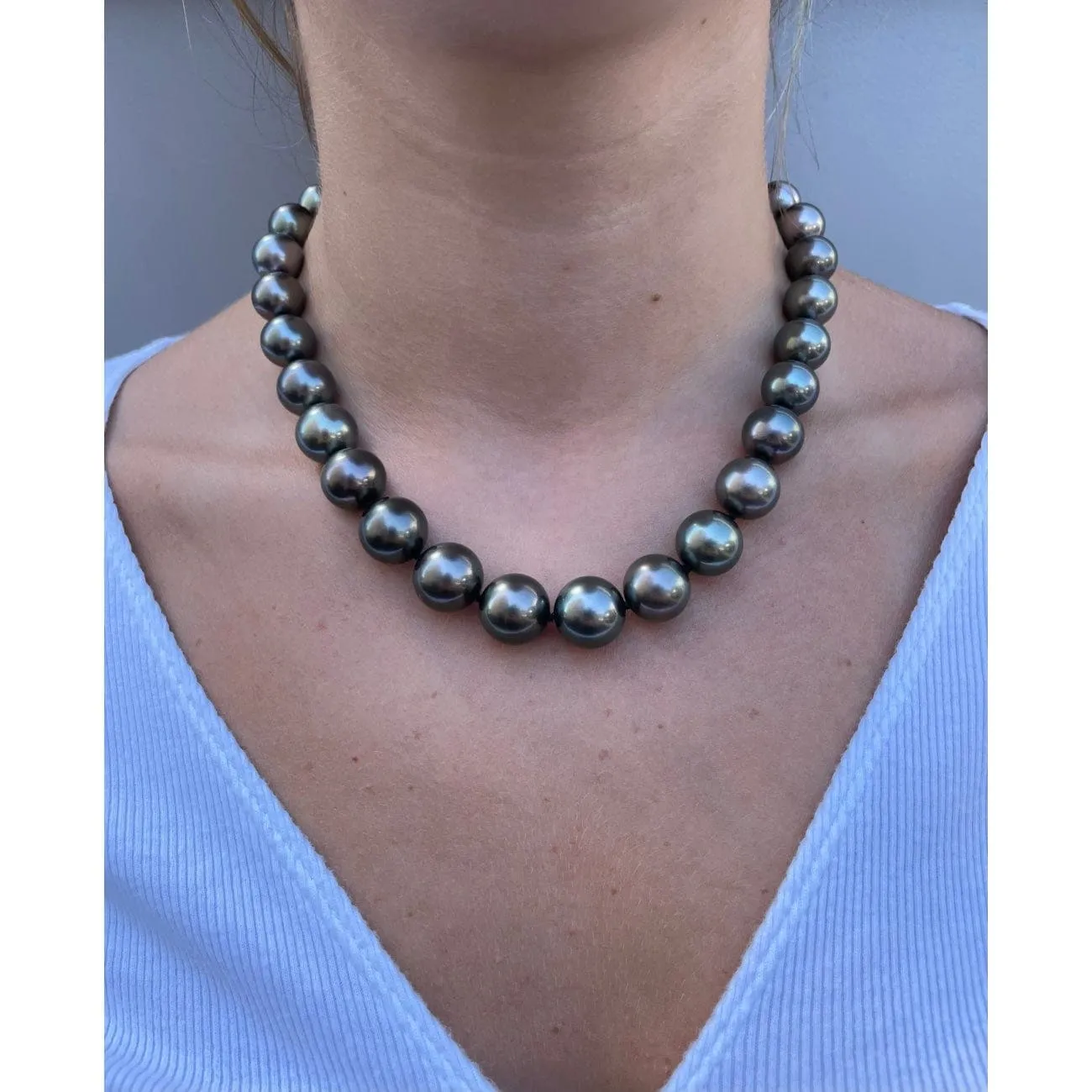 South Sea Pearls Pavé Diamond Necklace