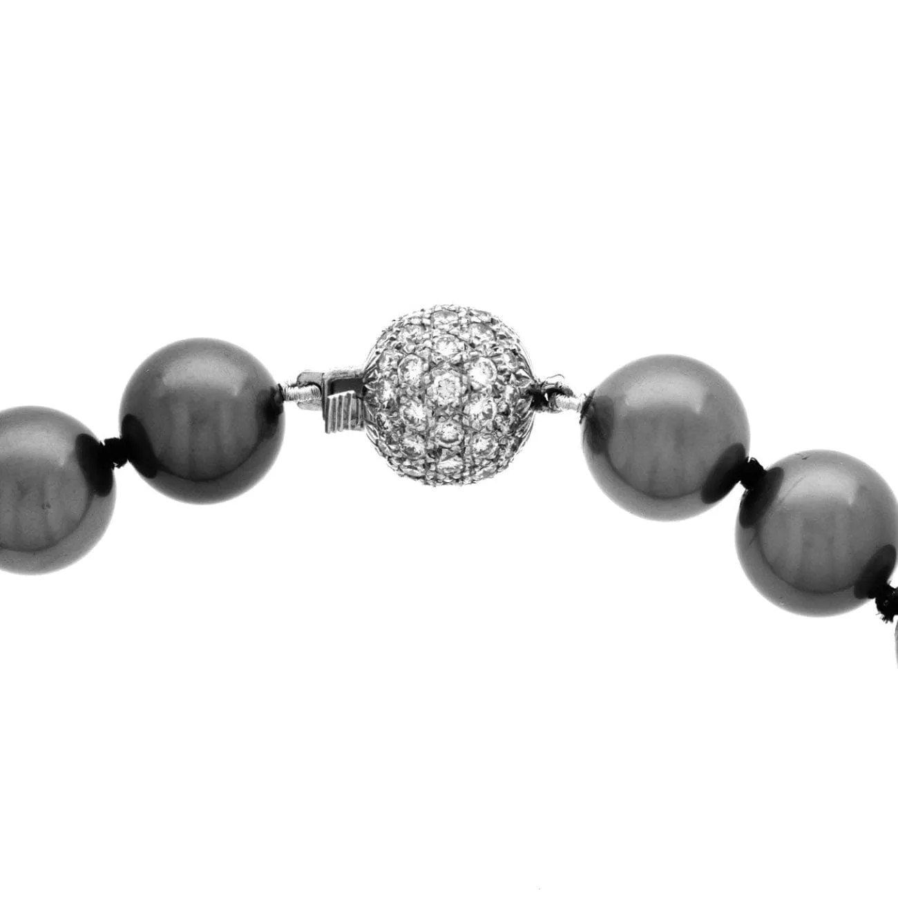 South Sea Pearls Pavé Diamond Necklace