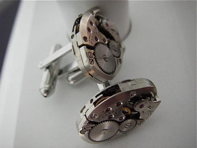 Steampunk Cufflinks - Elgin - Steampunkjunq