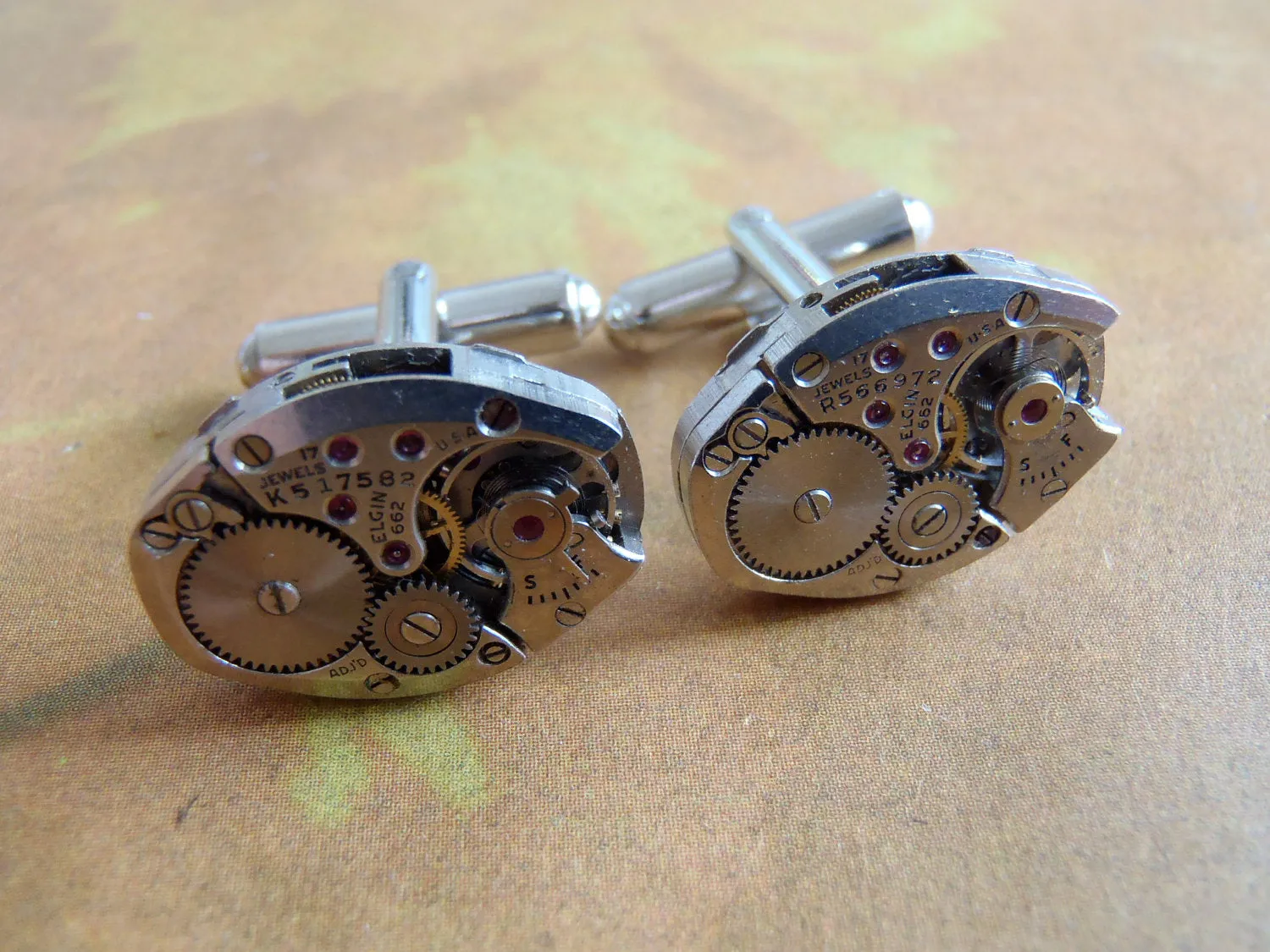 Steampunk Cufflinks - Elgin - Steampunkjunq