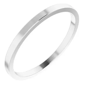 Sterling Silver 1.5 mm Flat Band Size 14.5