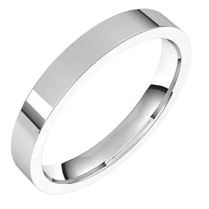 Sterling Silver 3 mm Flat Comfort Fit Light Band Size 6