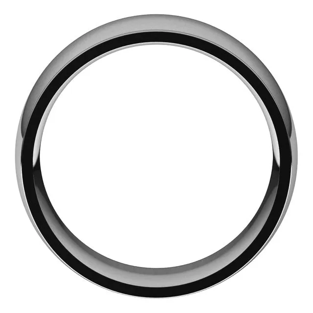 Sterling Silver 9 mm Half Round Edge Comfort Fit Wedding Band