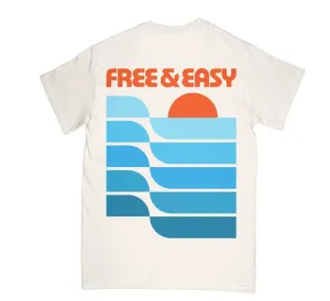 SUNSET WAVES SS POCKET TEE