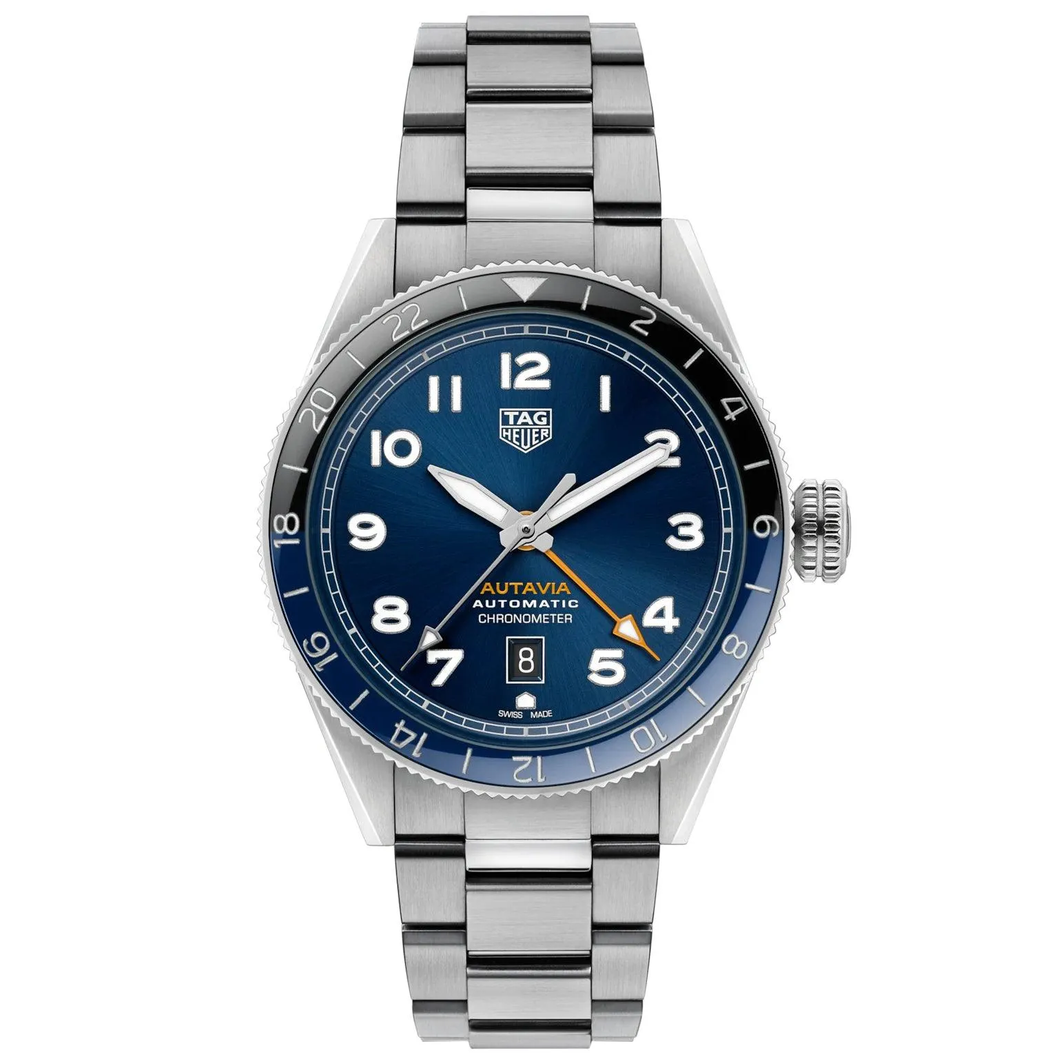 Tag Heuer clock autobia consc gmt caliber 7 limited edition 42mm blue automatic steel wBe511a.ba0650