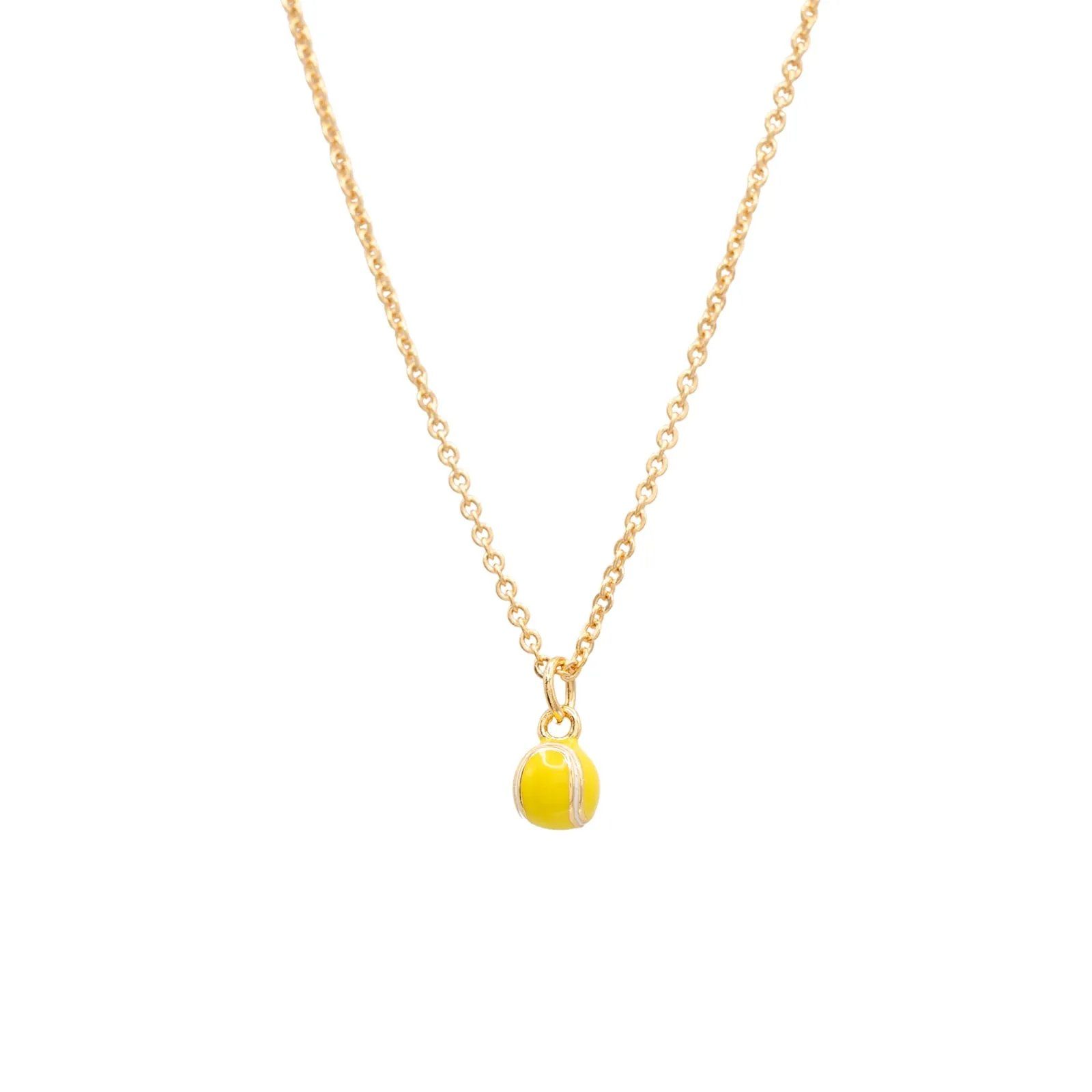 Tennis Ball Charm Pendant Necklace Sport Gift Giving