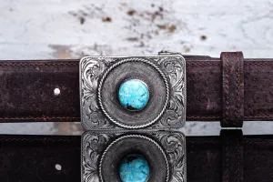 The Mesa Rope & Turquoise Trophy Buckle