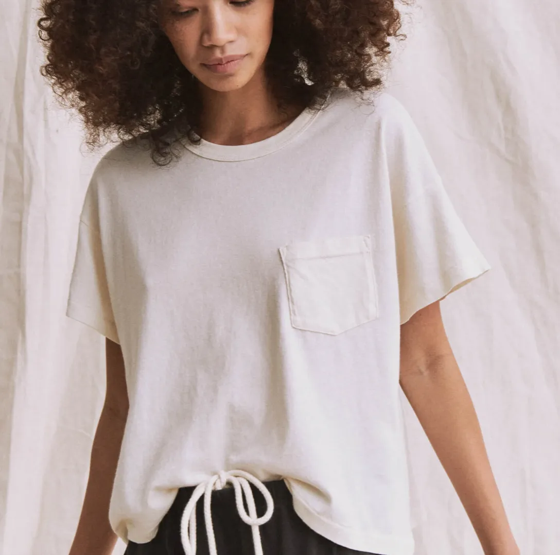 The Pocket Tee, Washed White