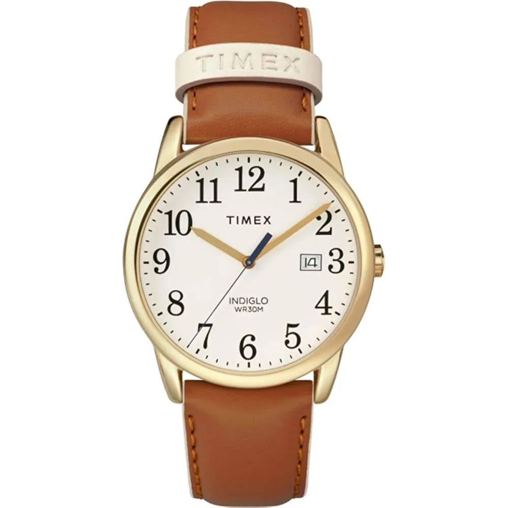 Timex Women's Easy Reader Date Leather Strap 38mm Watch | Multiple Colors