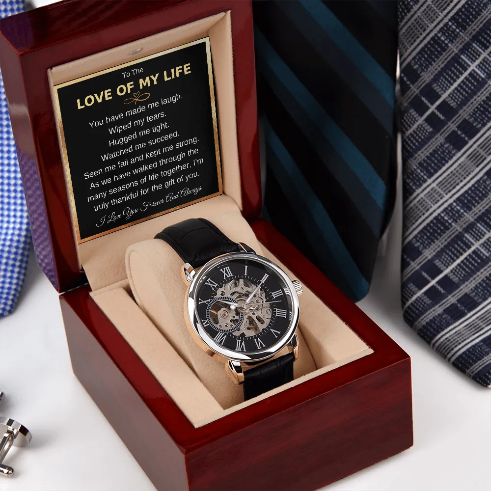 To My Man - Love of my Life - Openwork Watch
