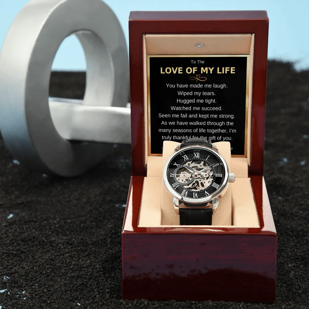 To My Man - Love of my Life - Openwork Watch