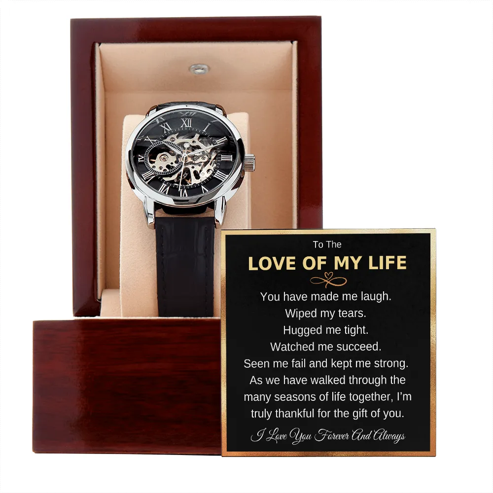 To My Man - Love of my Life - Openwork Watch