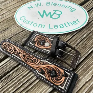 Tooled Leather Watch Band
