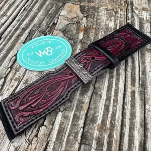 Tooled Leather Watch Band