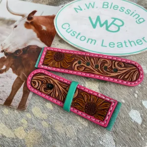 Tooled Leather  Watch Band