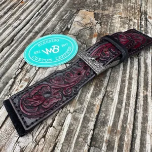 Tooled Leather Watch Band
