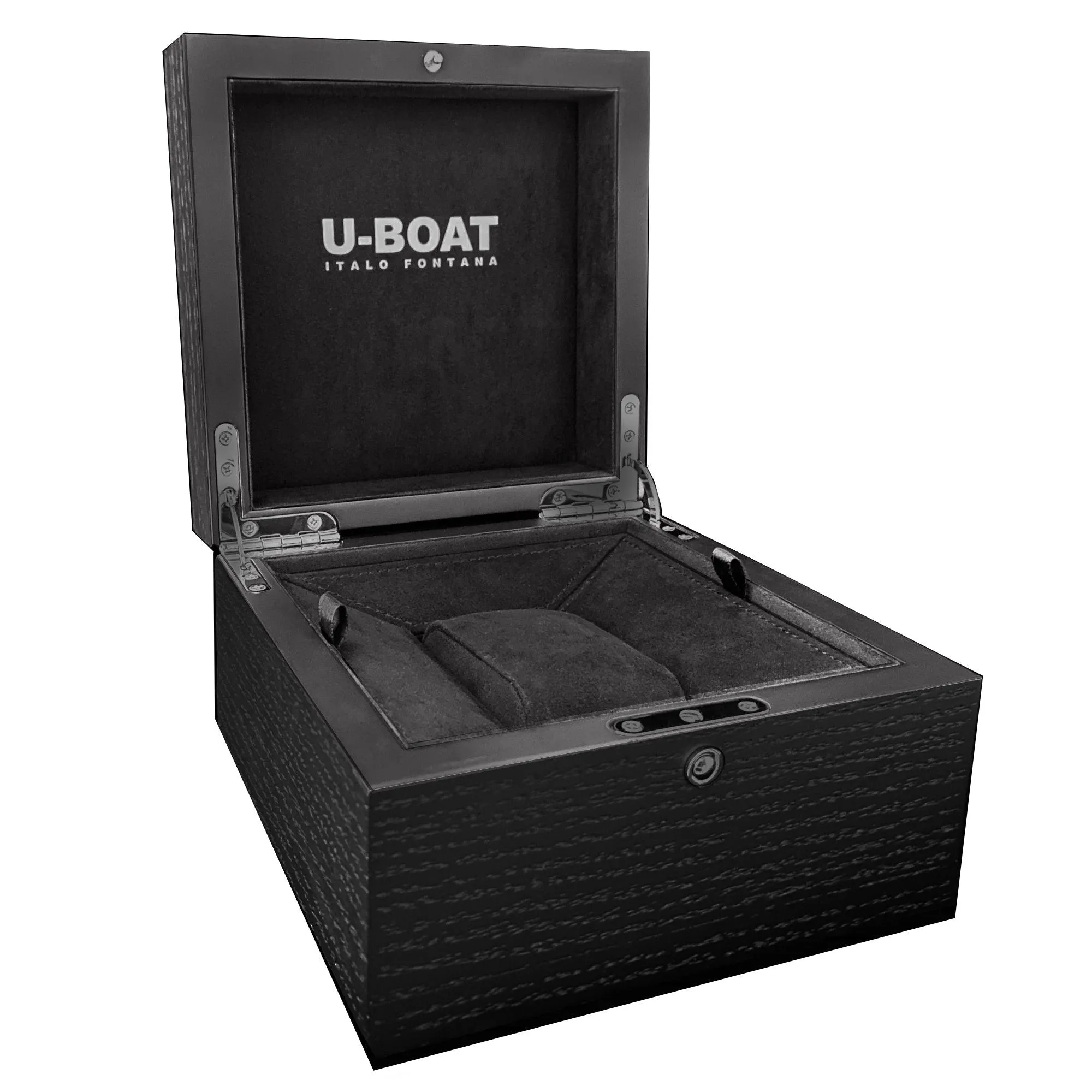 U-Boat submerged clock/a 46mm Automatic Black Steel 9007/A