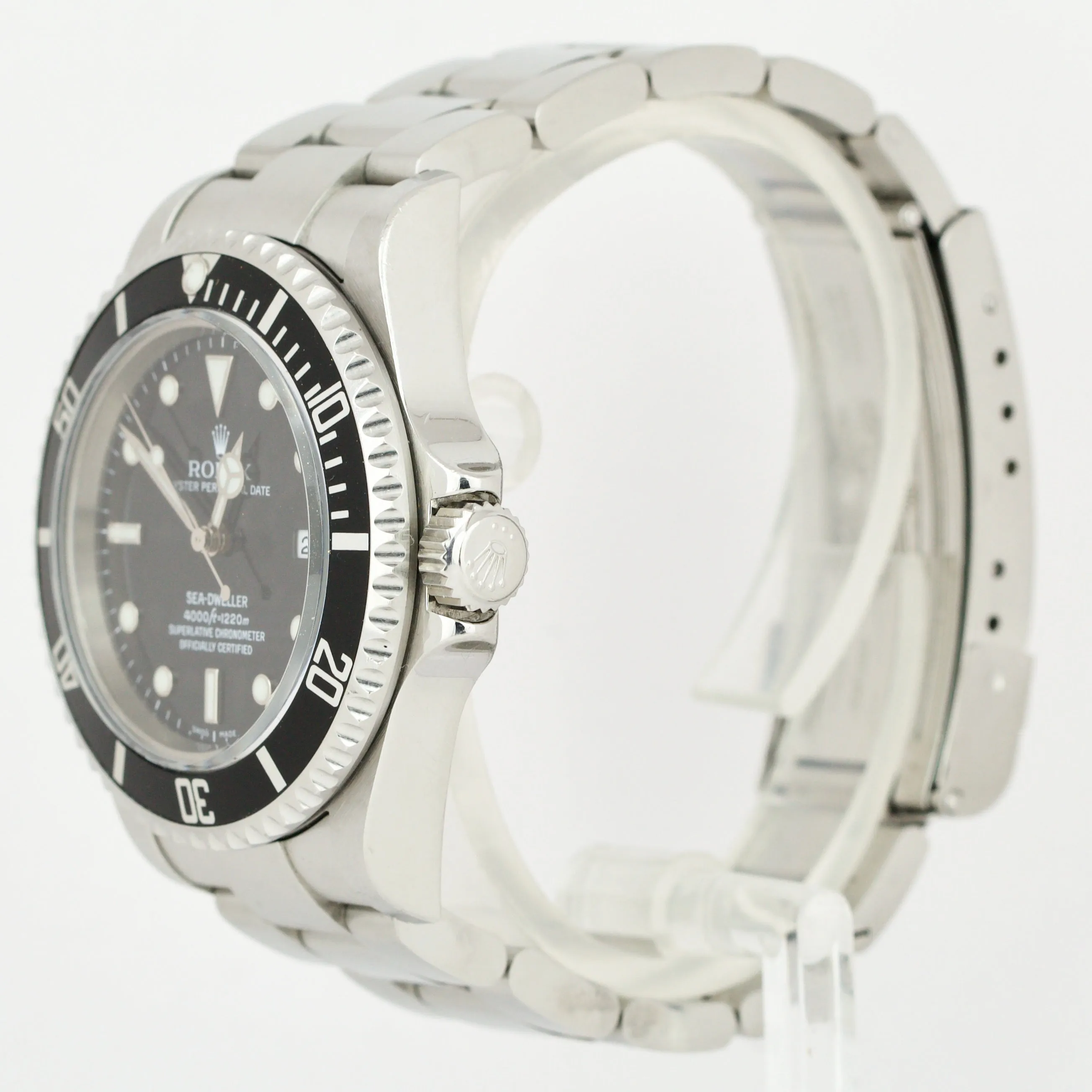 UNPOLISHED Rolex Sea-Dweller 16600 40mm Steel Black Automatic Watch BOX PAPERS
