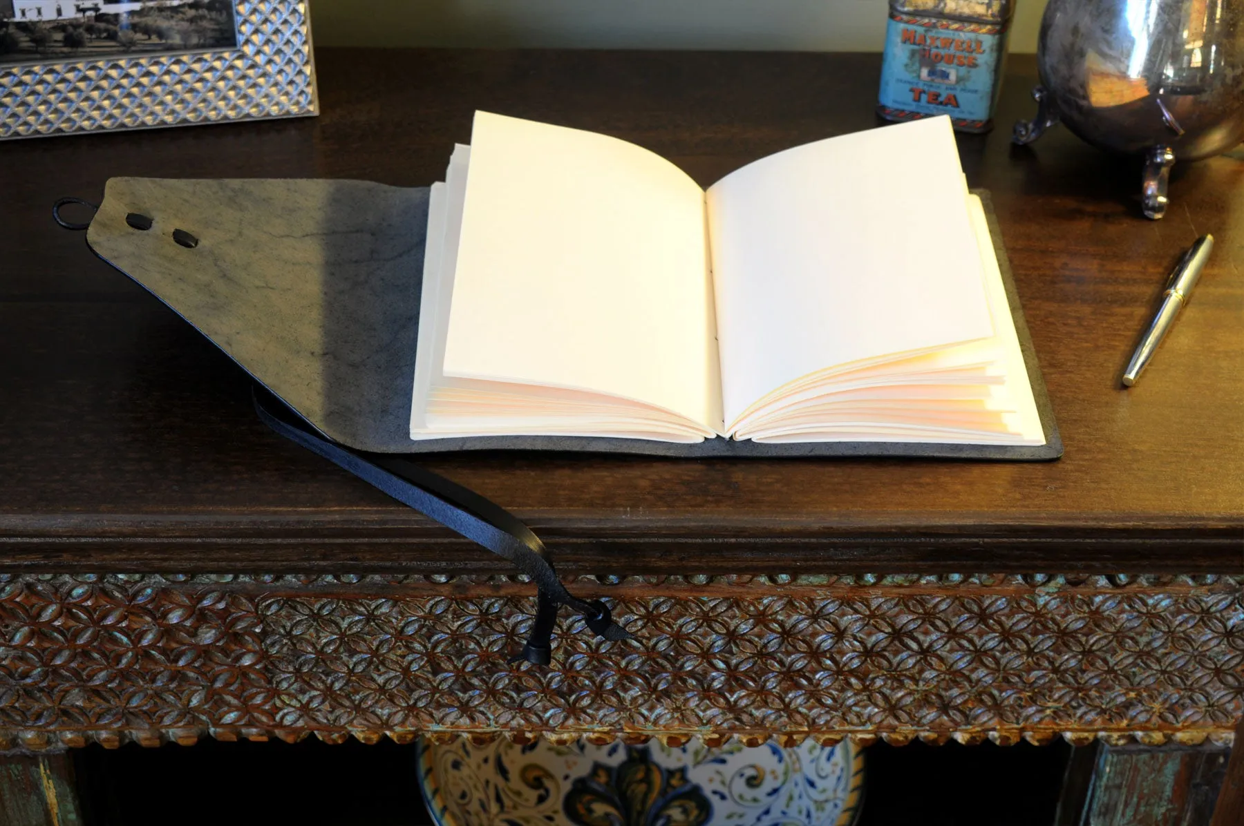 Vachetta Italian Leather Handmade Journal - Onyx