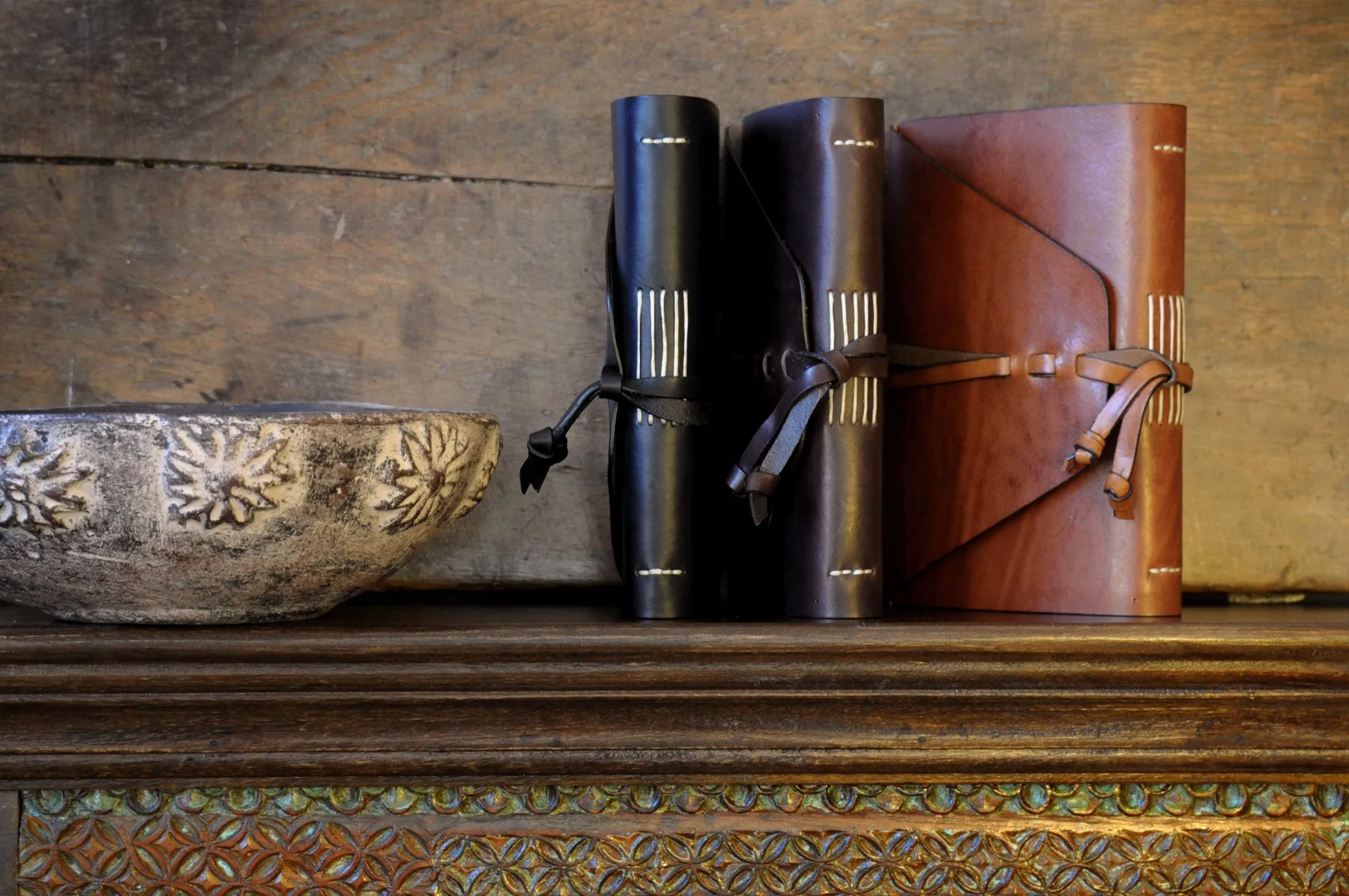 Vachetta Italian Leather Handmade Journal - Onyx