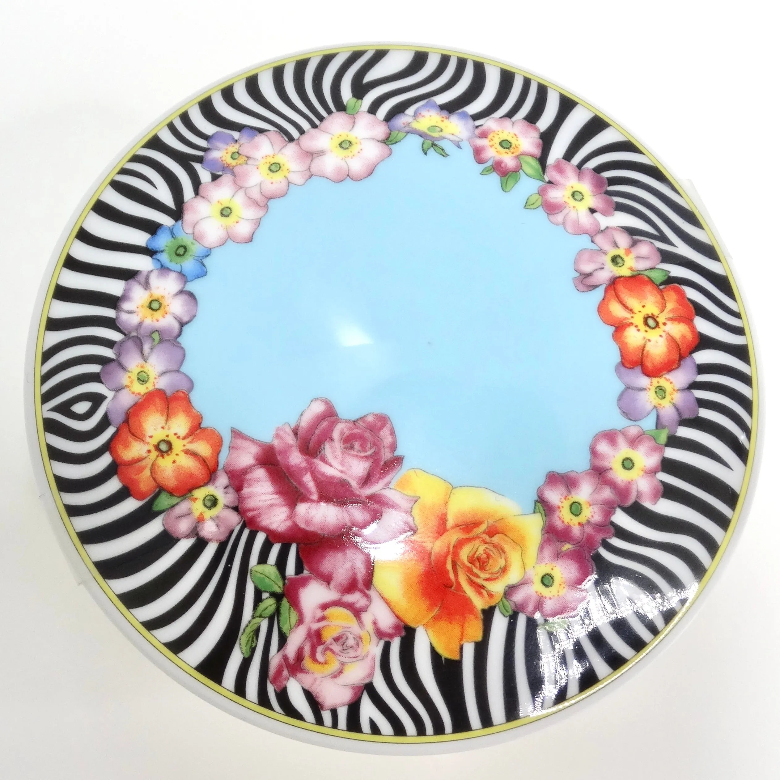 Versace Rosenthal 1990s Porcelain Sugar Bowl & Lid