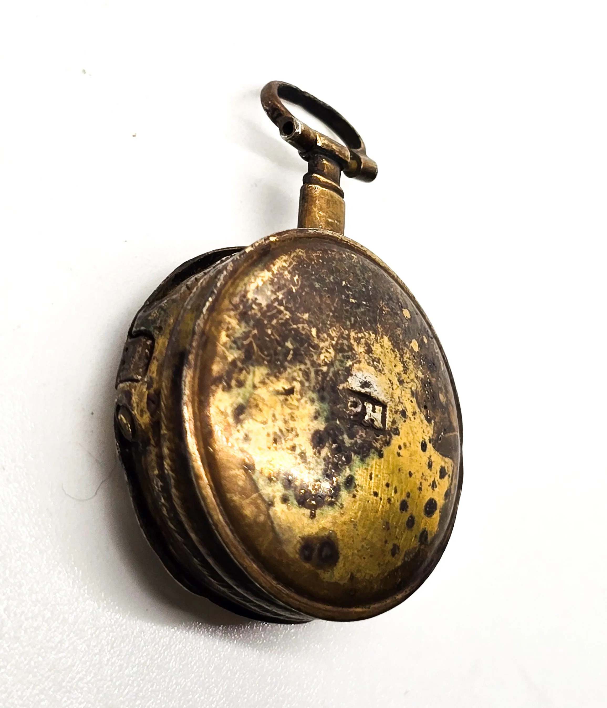 Victorian antique locket with original scent pad gold filled perfume fob PH