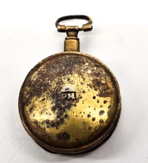 Victorian antique locket with original scent pad gold filled perfume fob PH